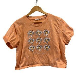 Lazy Days Let love grow Cropped Graphic Top Size L